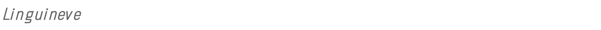 Sample characters Linguineve Font